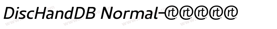 DiscHandDB Normal字体转换